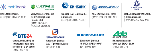 Банки-партнеры ГФСК