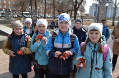 7 мая школьники подарят горожанам георгиевские ленты