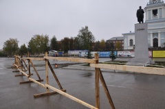 Ремонтные работы на центральной площади