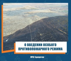 С 19 августа в Удмуртии действует особый противопожарный режим!