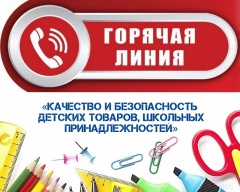 Горячая линия по вопросам качества и безопасности детских товаров, школьных принадлежностей